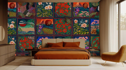 Contemporary Multi Color wallpaper for Bedroom