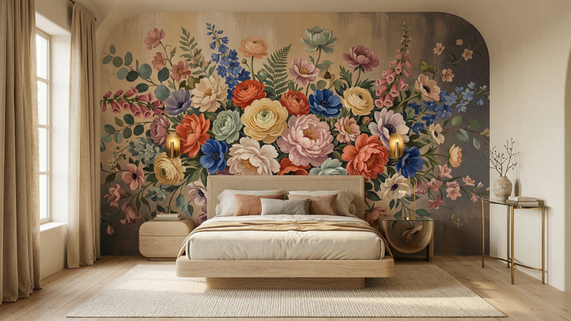 Contemporary Multi Color wallpaper for Bedroom