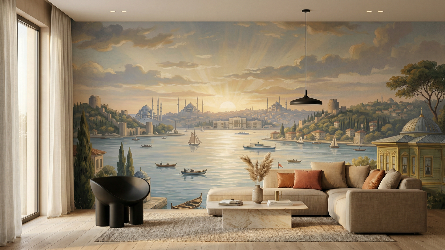 Contemporary Multi Color wallpaper for Living Room