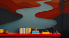 Contemporary Multi Color wallpaper for Living Room