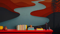 Contemporary Multi Color wallpaper for Living Room