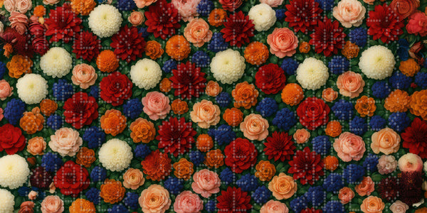 Canlı Floral Patlama Duvar kağıdı - Sample