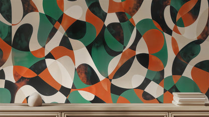 Contemporary Multi Color wallpaper for Living Room