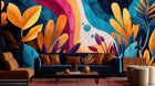 Contemporary Multi Color wallpaper for Living Room