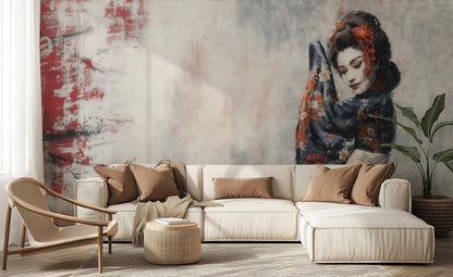 Contemporary Multi Color wallpaper for Living Room