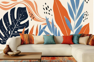 Contemporary Multi Color wallpaper for Living Room