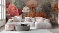 Contemporary Multi Color wallpaper for Living Room