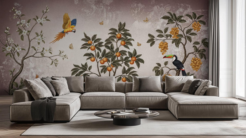 Contemporary Multi Color wallpaper for Living Room