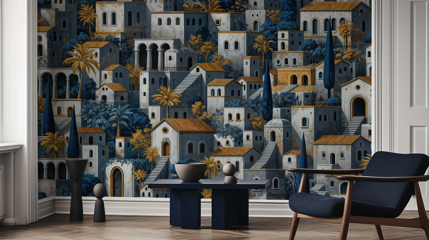 Contemporary Multi Color wallpaper for Living Room