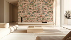 Contemporary Multi Color wallpaper for Living Room