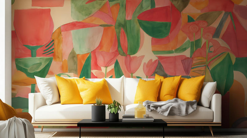 Contemporary Multi Color wallpaper for Living Room