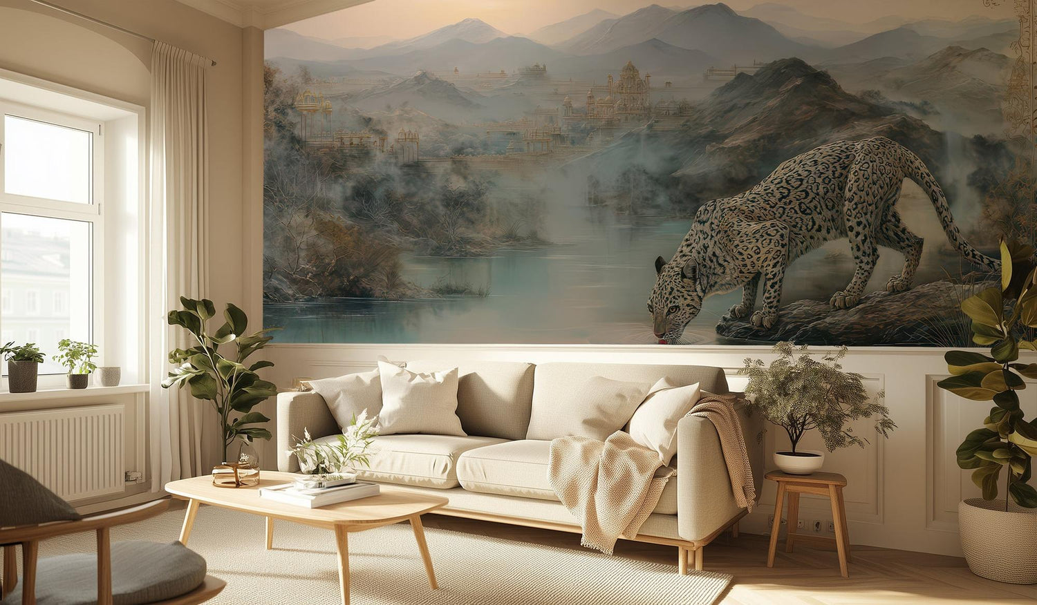 Contemporary Multi Color wallpaper for Living Room