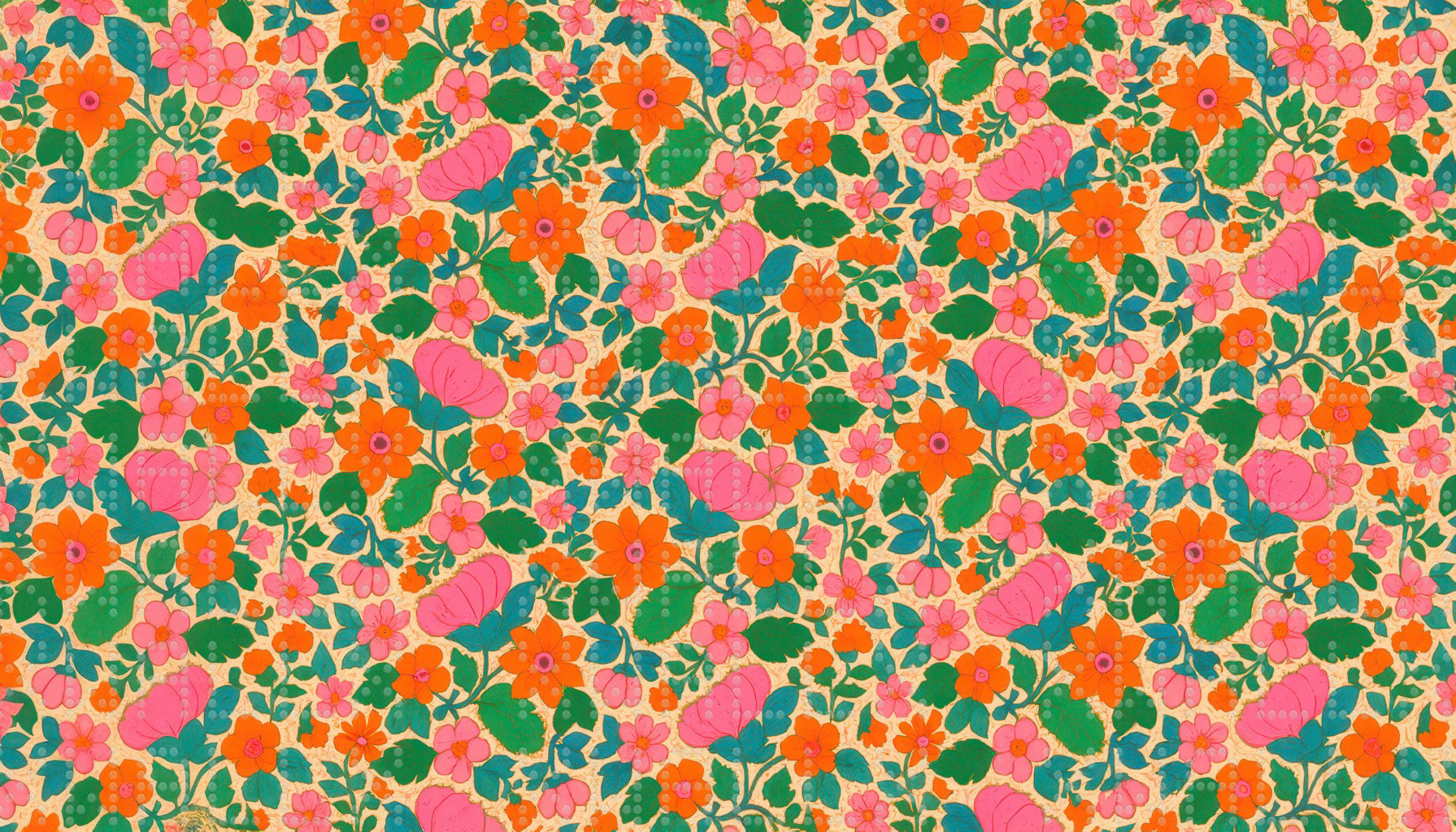 Vibrant Floral Garden Wallpaper