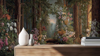 Eclectic Multi Color wallpaper for Living Room