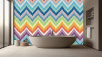 Modern Bright multi color wallpaper for Bathroom