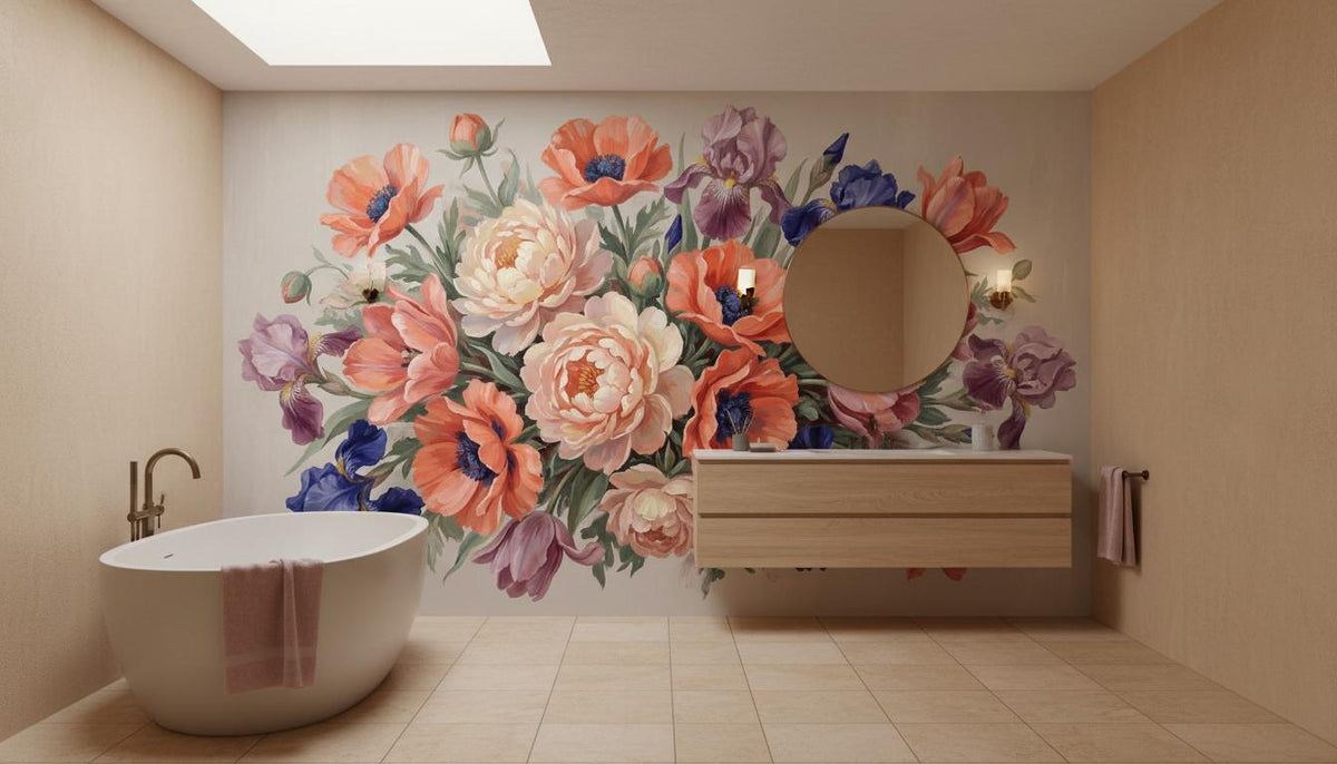 Modern Multi Color wallpaper for Bathroom