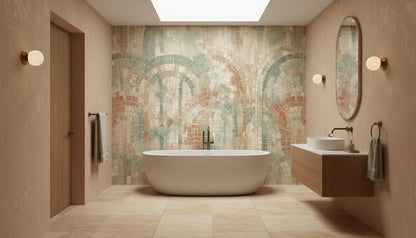 Modern Multi Color wallpaper for Bathroom