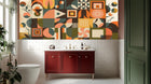 Modern Multi Color wallpaper for Bathroom