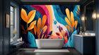 Modern Multi Color wallpaper for Bathroom