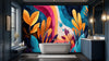 Vibrant Leafy Abstract Wallpaper