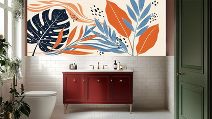 Modern Multi Color wallpaper for Bathroom