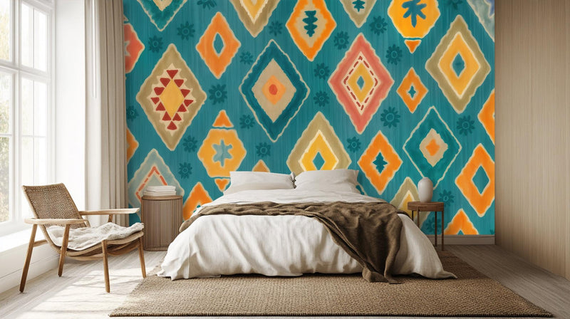 Modern Multi Color wallpaper for Bedroom