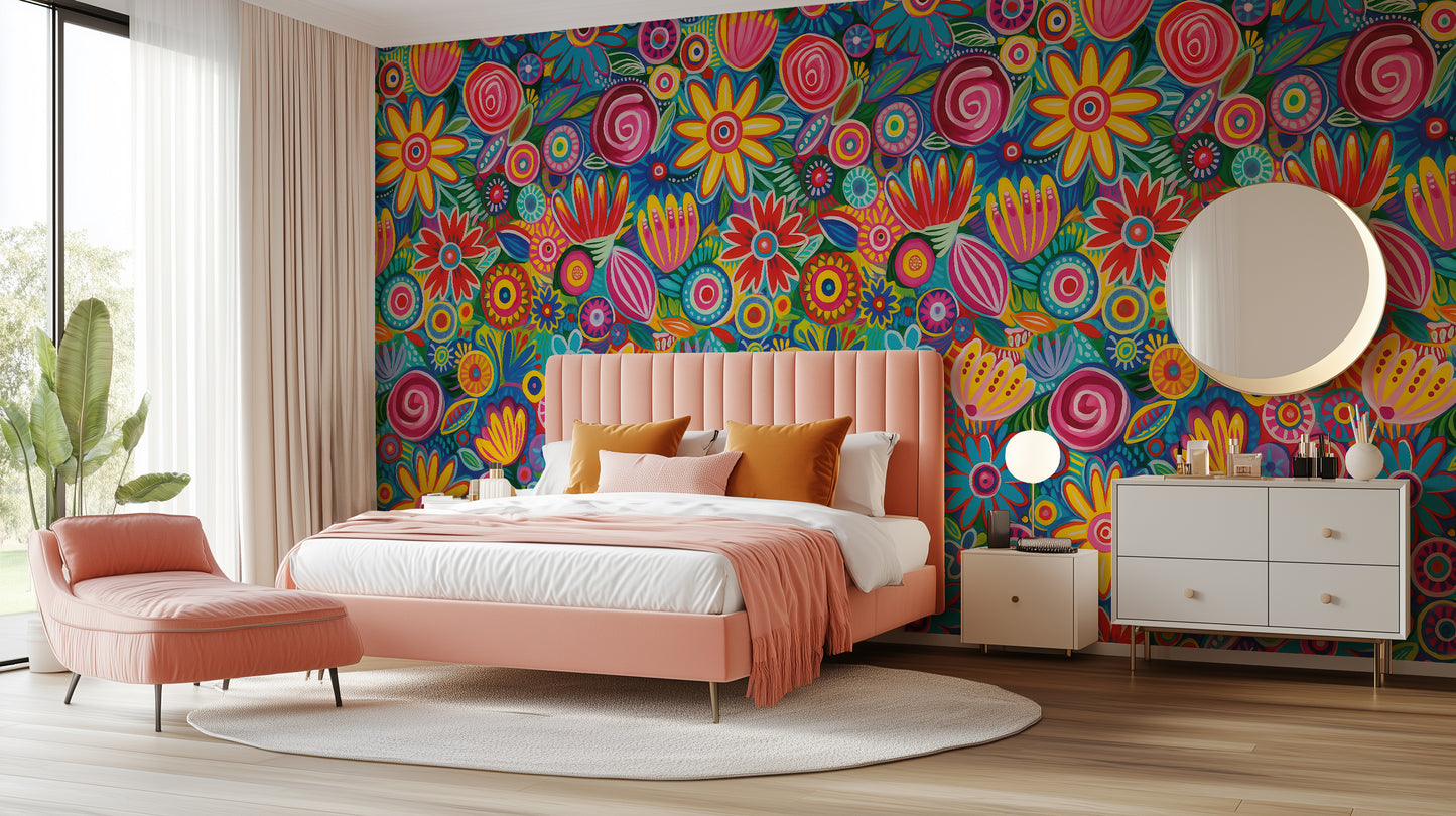 Modern Multi Color wallpaper for Bedroom