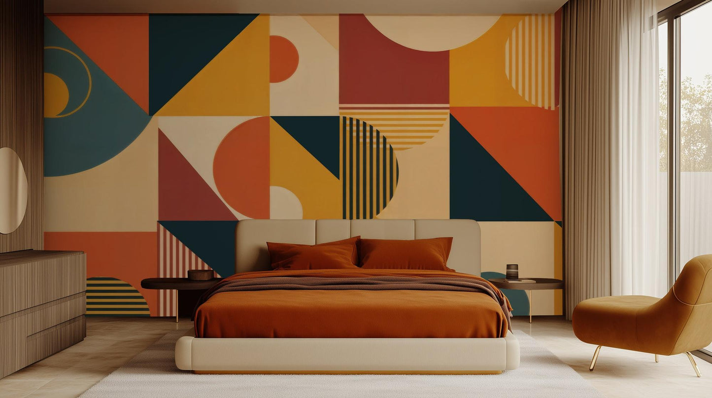 Modern Multi Color wallpaper for Bedroom