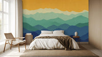 Modern Multi Color wallpaper for Bedroom