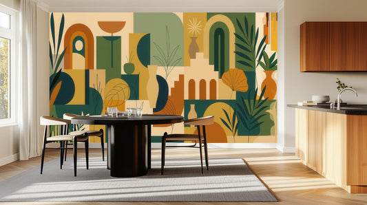 Modern Multi Color wallpaper for Dining Room