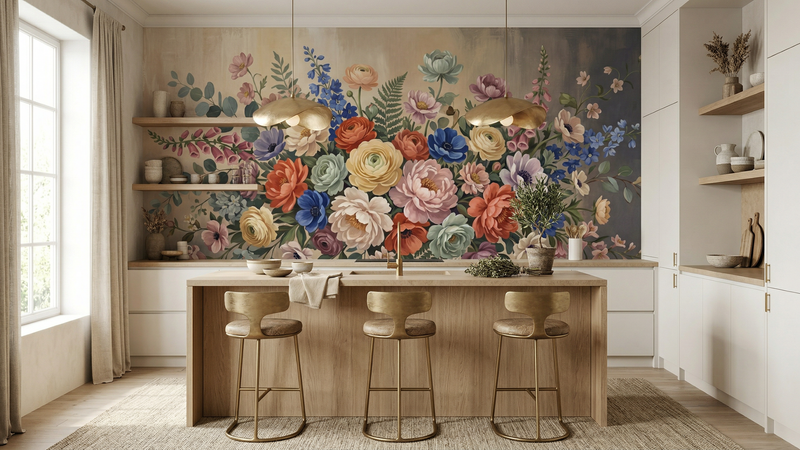 Modern Multi Color wallpaper for Dining Room