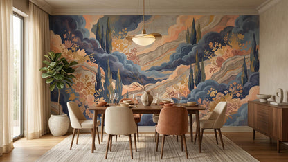 Modern Multi Color wallpaper for Dining Room