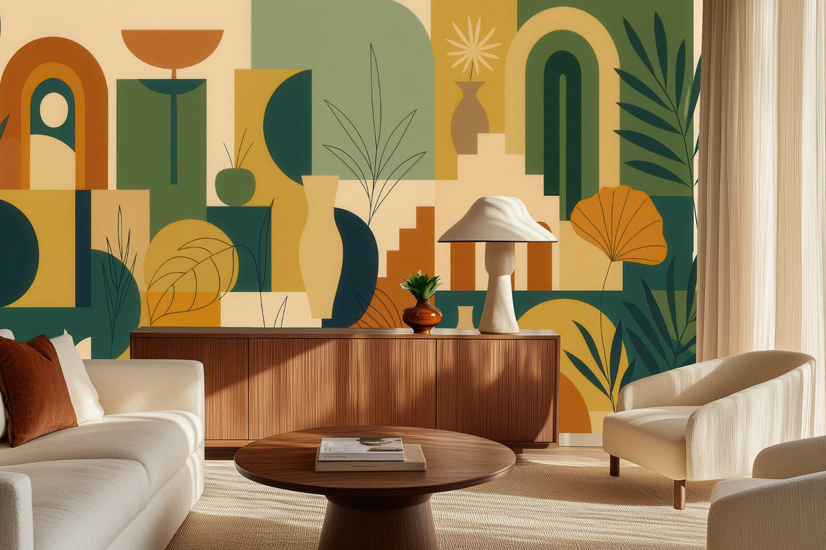 Modern Multi Color wallpaper for Living Room