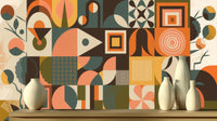 Modern Multi Color wallpaper for Living Room