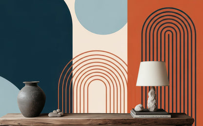 Modern Multi Color wallpaper for Living Room