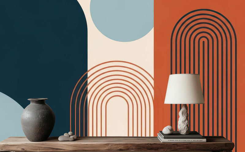 Modern Multi Color wallpaper for Living Room