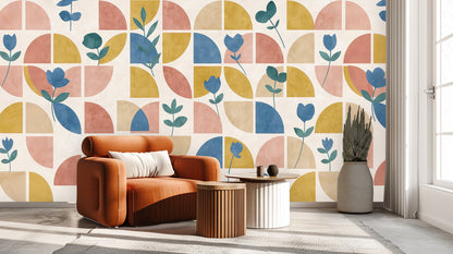 Modern Multi Color wallpaper for Living Room