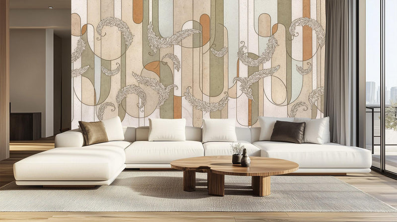 Modern Multi Color wallpaper for Living Room
