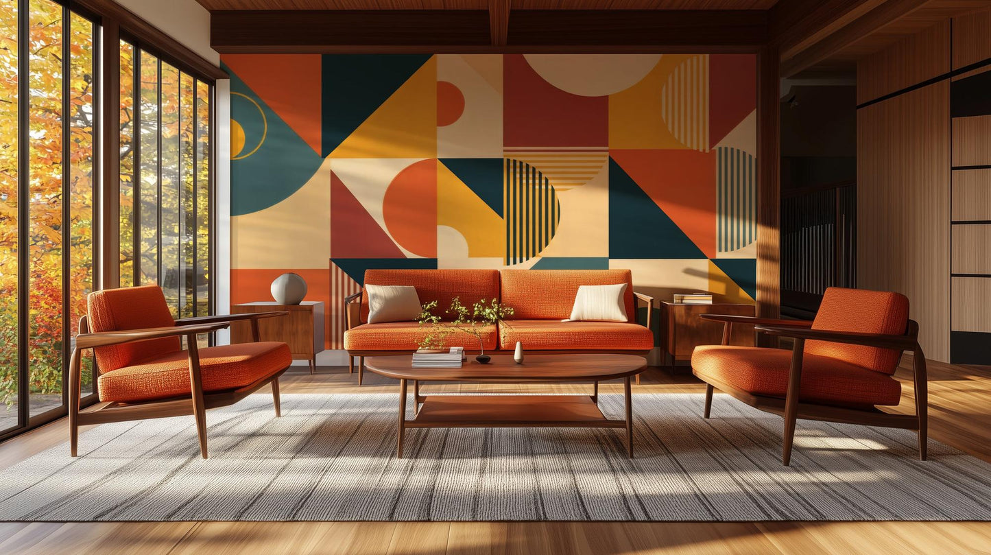 Modern Multi Color wallpaper for Living Room
