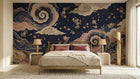 Twilight cloudscape dark wallpaper for a dreamy bedroom feature wall