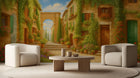 Rustic Multi Color wallpaper for Living Room