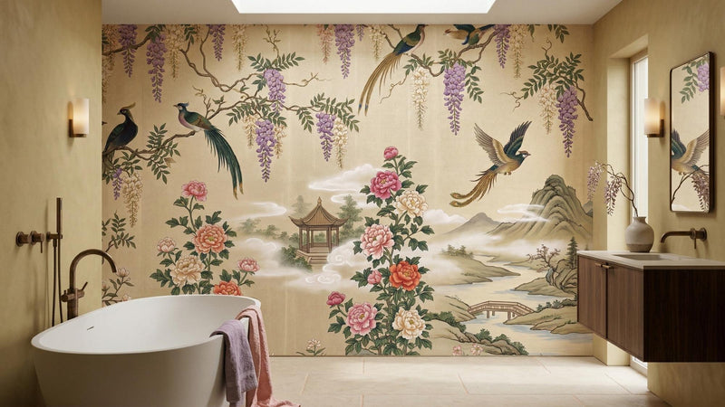 Banyo için Geleneksel Çok Renkli duvar kağıdı