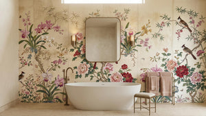 Traditional Multi Color wallpaper for Bathroom