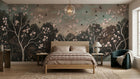 Serene blossom canopy wallpaper mural for a romantic bedroom wall