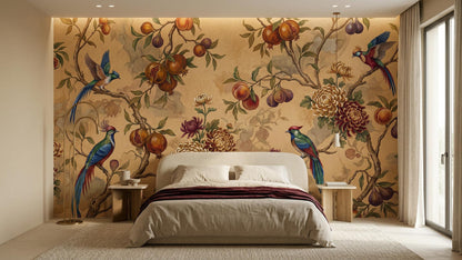 Traditional Multi Color wallpaper for Bedroom