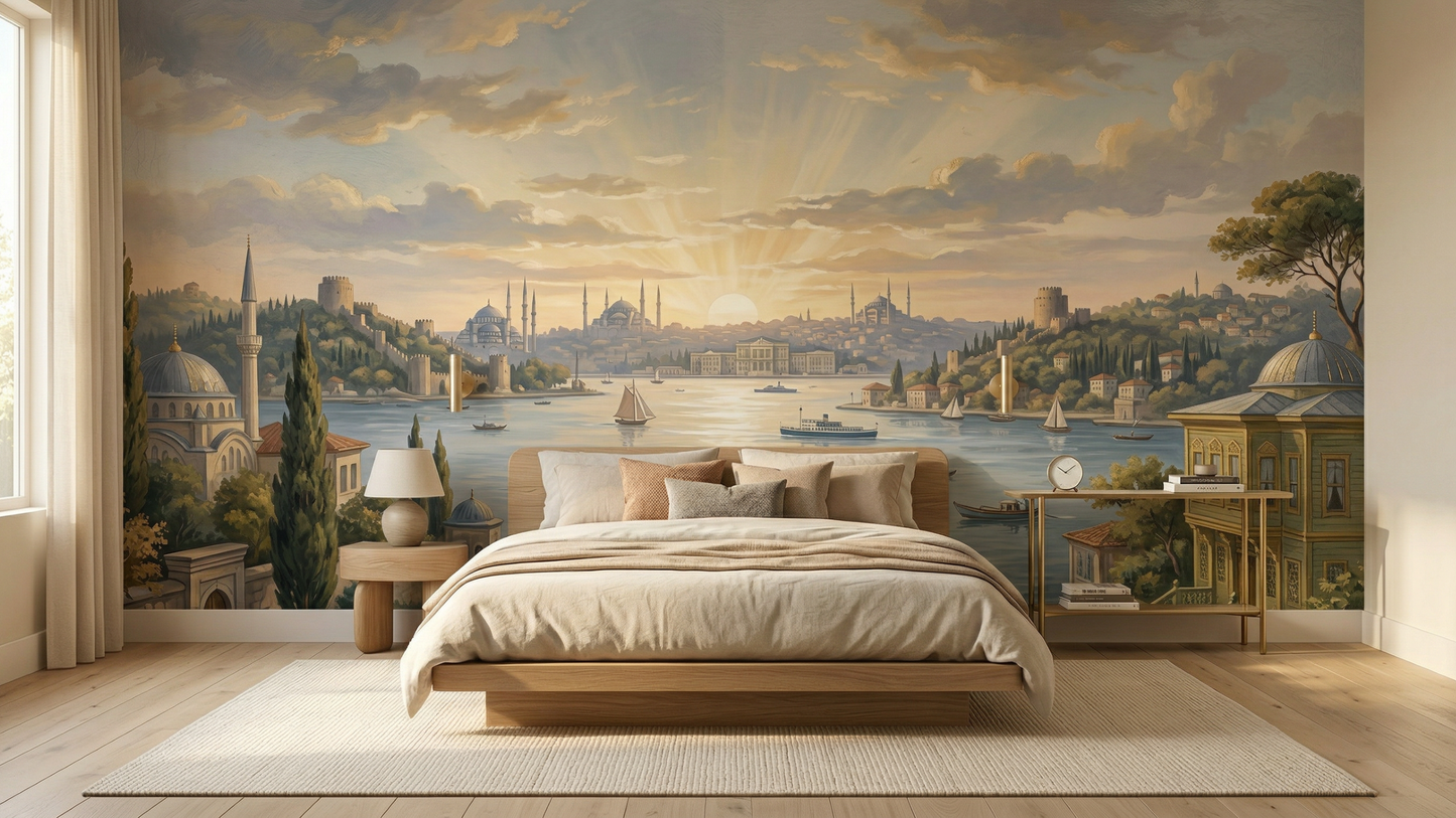 Traditional Multi Color wallpaper for Bedroom