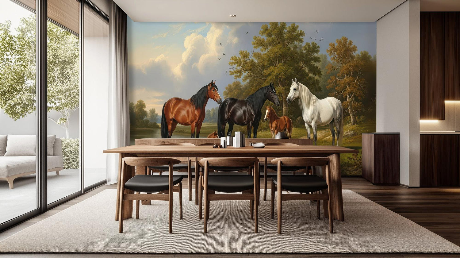 Traditional Multi Color wallpaper for Dining Room