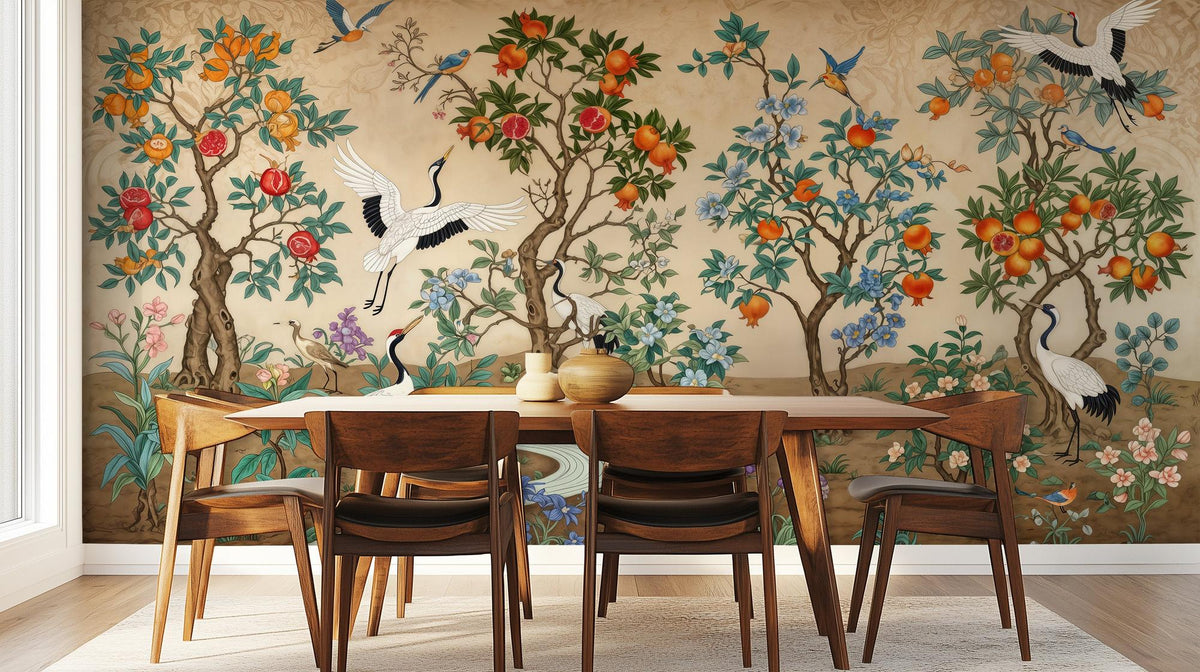 Traditional Multi Color wallpaper for Dining Room