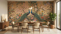 Traditional Multi Color wallpaper for Dining Room
