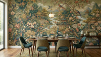 Traditional Multi Color wallpaper for Dining Room